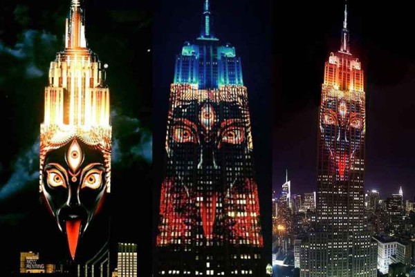 Goddess of Death Kali Projected on Empire State Building | Gnostic Warrior  By Moe Bedard