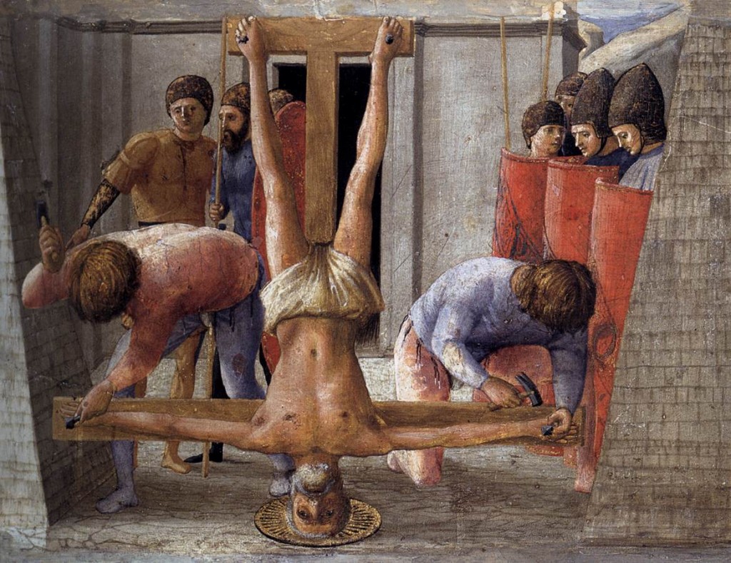 Saint Peter Crucified Masaccio,_polittico_di_pisa