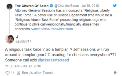 Satanists Comment on the New Religious Liberty Task Force