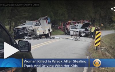 Woman fleeing from demons dies after crashing stolen truck