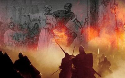 Templar Jacques DeMolay Burnt to Death in the Scaffolding of Notre Dame